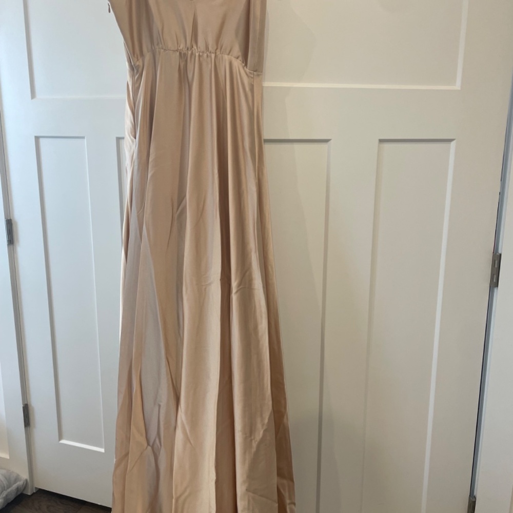 Show Me Your Mumu Faith Satin Bridesmaid Dress Champagne - Picture 3 of 5